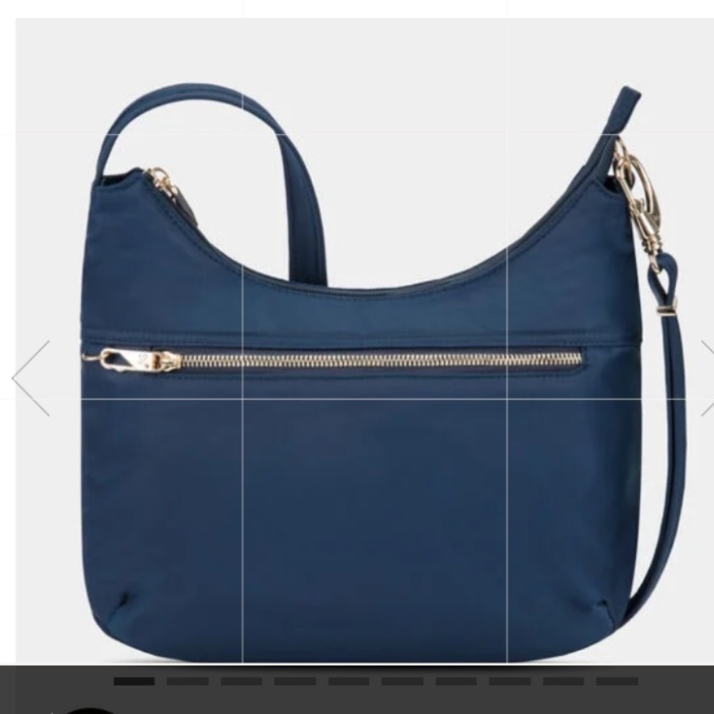 Travelon Anti-Theft Tailored Hobo in Saphire, EUC, color sold out on website